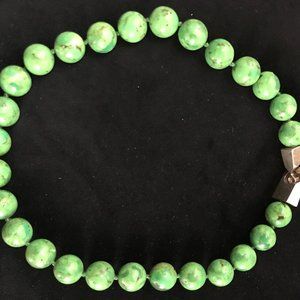 Patricia Von Muselin green turquoise necklace